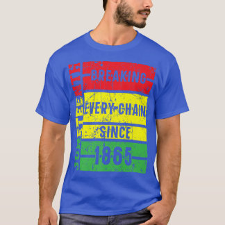 T-shirt Junet1 briser chaque chaîne depuis 1865 Black P