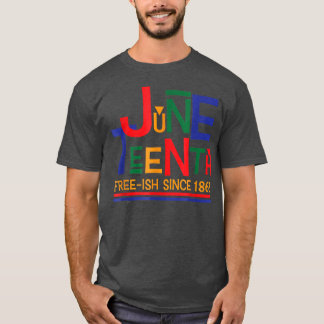 T-shirt Junetdix Celebration Free Ish depuis 1865 Retro