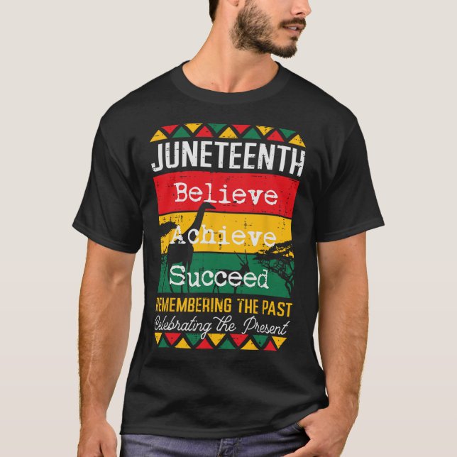 T-shirt JunetDix Croire Réussir Femmes Africaines M (Devant)