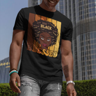 T-shirt Junetdix Melanin Black African American Girl