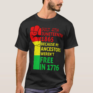 T-shirt Junetdix Mes ancêtres Black African Pride Freedo