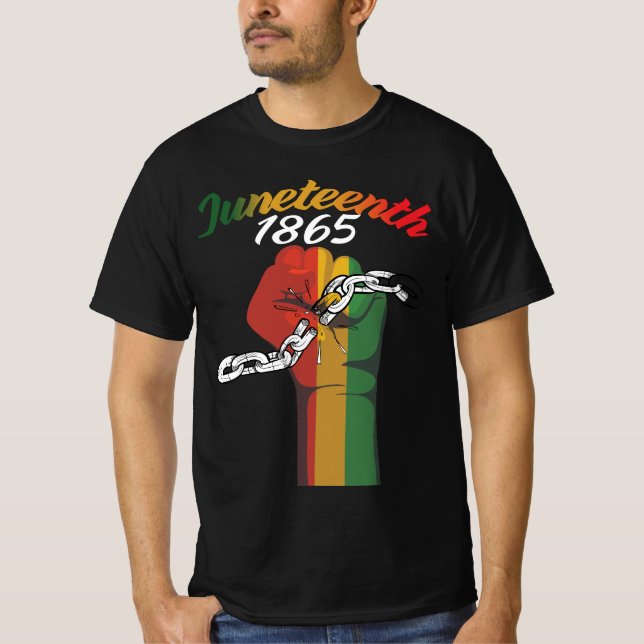 T-shirt "Juneteenth 1865"  (Devant)