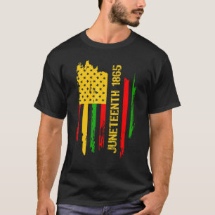T-shirt Juneteenth 1865 American Flag Melanin Queen Africa
