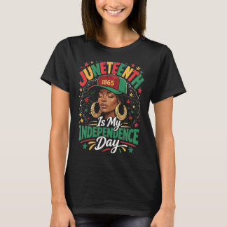 T-shirt Juneteenth 1865 Black Woman Afro Melanin Queen
