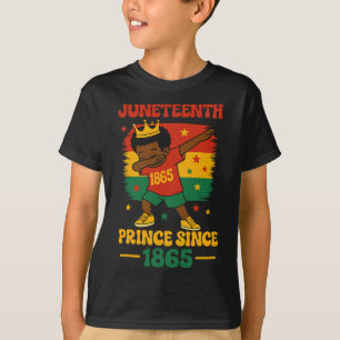 T-shirt Juneteenth 1865 Groovy Prince Tout-Petit Dab Boy L