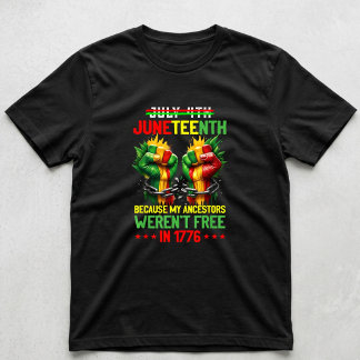T-shirt Juneteenth 1865 Parce que mes ancêtres n'étaient p