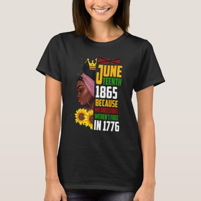 T-shirt Juneteenth 1865 Remembering My Ancestors Black Fre (Devant)