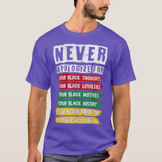 T-shirt Juneteenth Black Pride Never Apologize For Your Bl