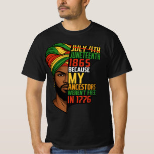 T-shirt Juneteenth célébrant la liberté noire 1865 