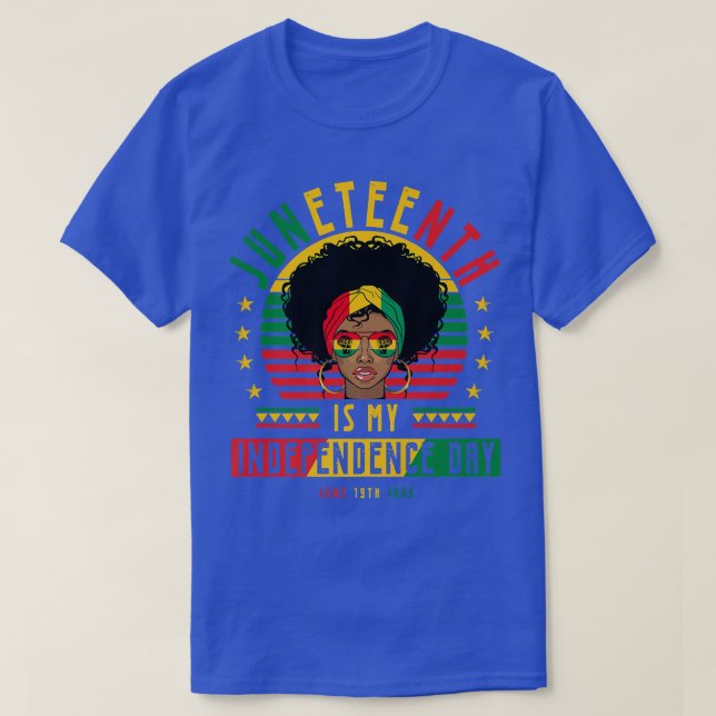 T-shirt Juneteenth est mon jour de l'indépendance Femmes L (Design devant)