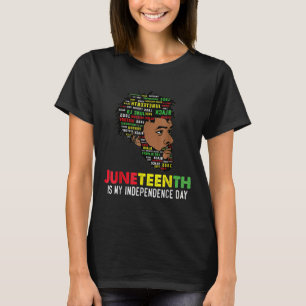 T-shirt Juneteenth est mon jour d'indépendance Black King 