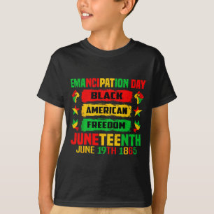 T-shirt Juneteenth jour d'émancipation noir 19 juin 1865