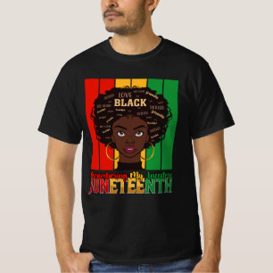 T-shirt Juneteenth Se souvenir de mes ancêtres Fille Mélan