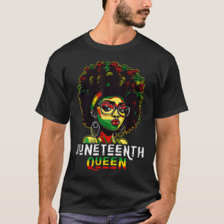 T-shirt Junetten Black Melanin Queen Natural Afro Hair W