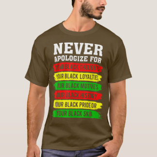 T-shirt Junetten Black Pride Ne S'Excuse Jamais Pour Votre