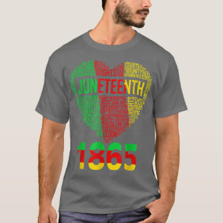 T-shirt Junetten Heart Black History Afro American Women