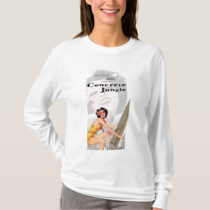 T-shirt jungle de béton de fille d'action
