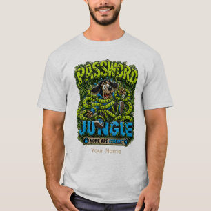 T-shirt Jungle de mots de passe Personnalisé Drôle Informa