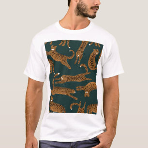T-shirt Jungle léopard : Vintage Poster de animal.