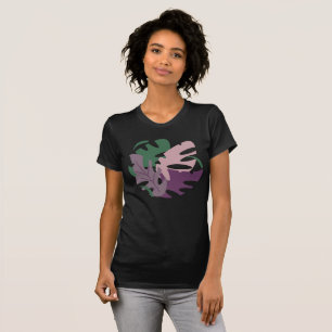T-shirt Jungle Moderne Feuilles Colorées Monstera Tropical