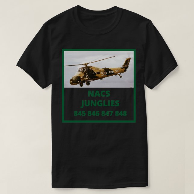 T-shirt Junglies d'hélicoptères Wessex (Design devant)