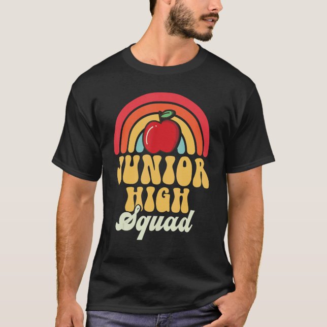 T-shirt Junior High Squad Teacher Rainbow Back To School_1 (Devant)