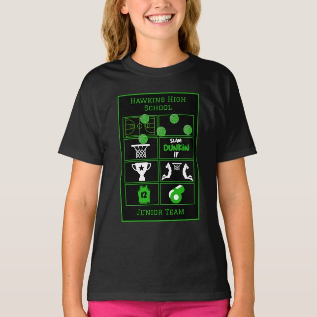 T-Shirt Junior Joueur De Basketball (Devant)