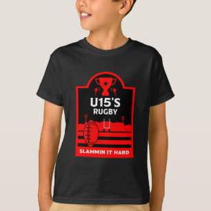 T-Shirt Junior Junior De Joueurs De Rugby Des 15 E