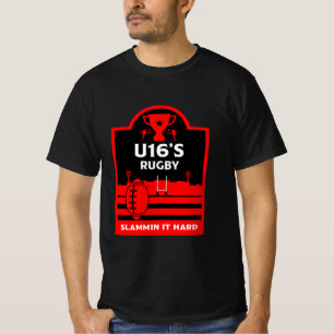 T-Shirt Junior Junior De Joueurs De Rugby Des 16 E