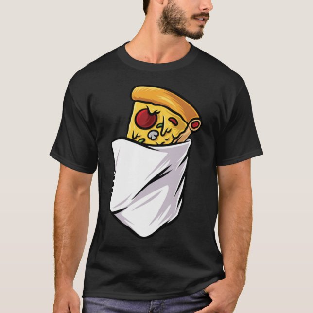 T-shirt Junk Food Fast Food Pizza Pièce dans un sac (Devant)