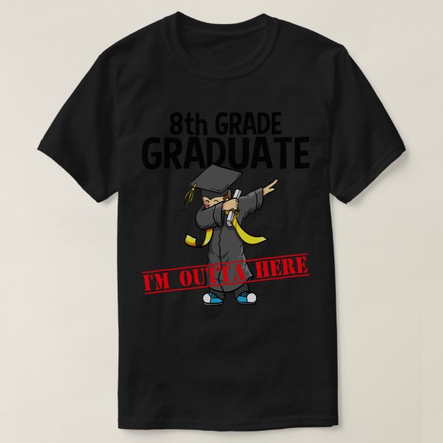 T-shirt Jupe de 8e année Dabbing Dabbing Boy Party (Design devant)