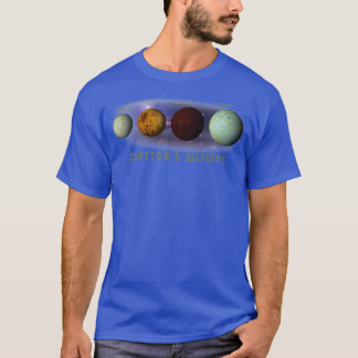 T-shirt Jupiters Moons Europa Io Callisto Ganymede Espace 
