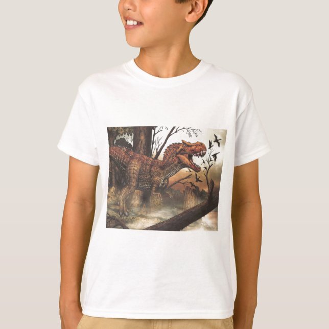 T-shirt Jurassic Journey : Dinosaure dans son habitat natu (Devant)