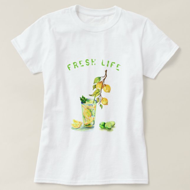 T-shirt Jus de citron frais Cool Boire Lemonade Summer Par (Design devant)