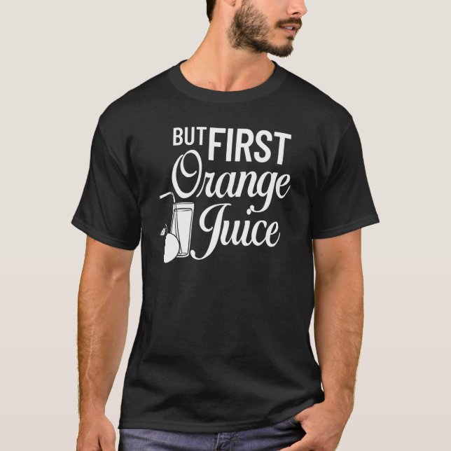 T-shirt Jus De Machine À Jus D'Orange Boire Mix Fraîche (Devant)