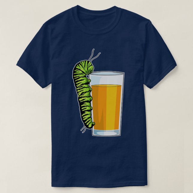 T-shirt Jus d'orange de chenille (Design devant)