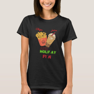 T-shirt Jus et chips de Noël