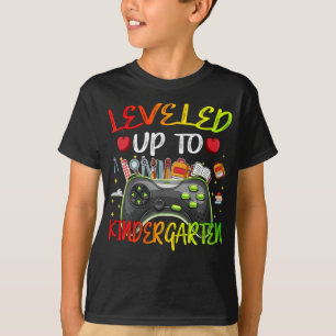 T-shirt Jusqu'À Joueur De Jardin D'Enfants Retour À L'Écol