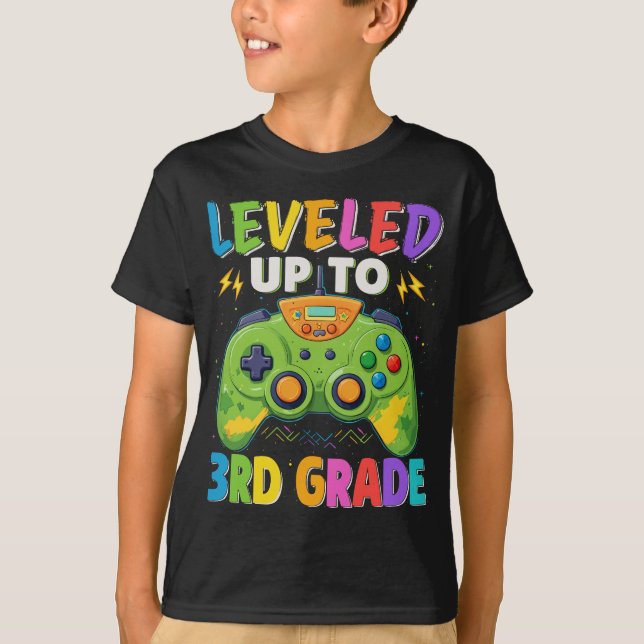 T-shirt Jusqu'À La 3E Classe Joueur Retour À L'École Garço (Devant)
