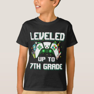 T-shirt Jusqu'À La 7E Année Gamer Retour À L'École Garçons