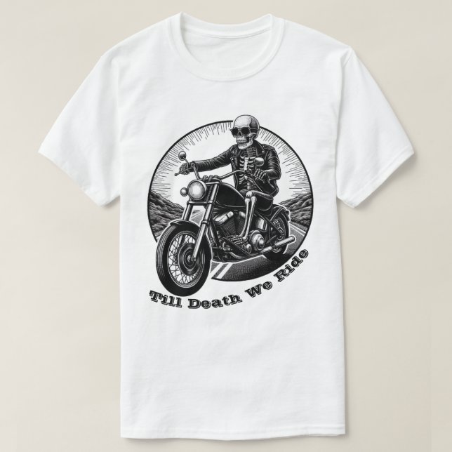 T-shirt Jusqu'à la mort Nous faisons le tour - Skeleton Bi (Design devant)