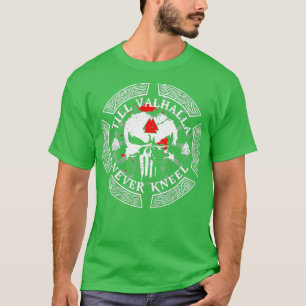 T-shirt Jusqu'à Valhalla Jamais Kneel Viking
