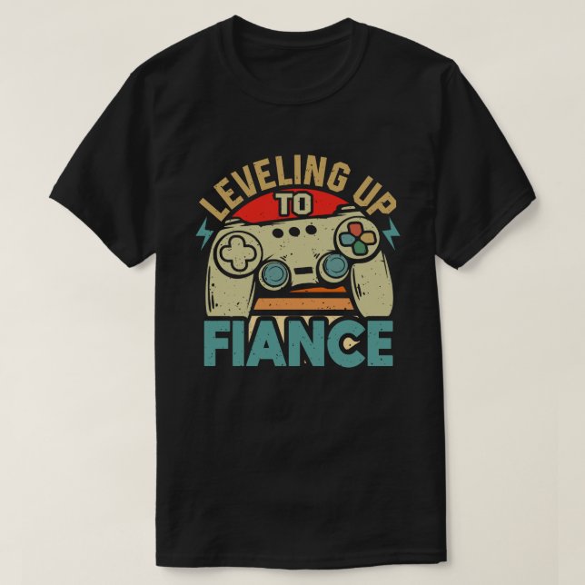 T-shirt Jusqu'Au Joueur De La Fiance Récemment Engagé Coup (Design devant)