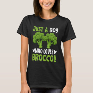T-shirt Just A Boy Who Loves Broccoli Funny Vegan Broccoli