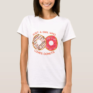 T-shirt Just a Girl Who Lots, Fête nationale des beignes