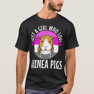 T-shirt Just A Girl Who Love Guinea Pigs Premium 3443 