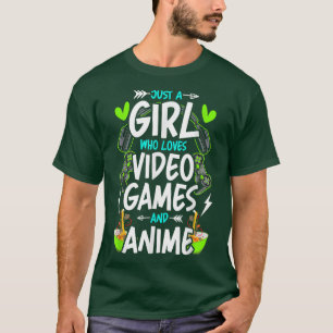 T-shirt Just A Girl Who Love Jeux Vidéo et Anime Gamer 