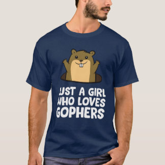 T-shirt Just a Girl Who Loves Gophers Cute Gopher family
