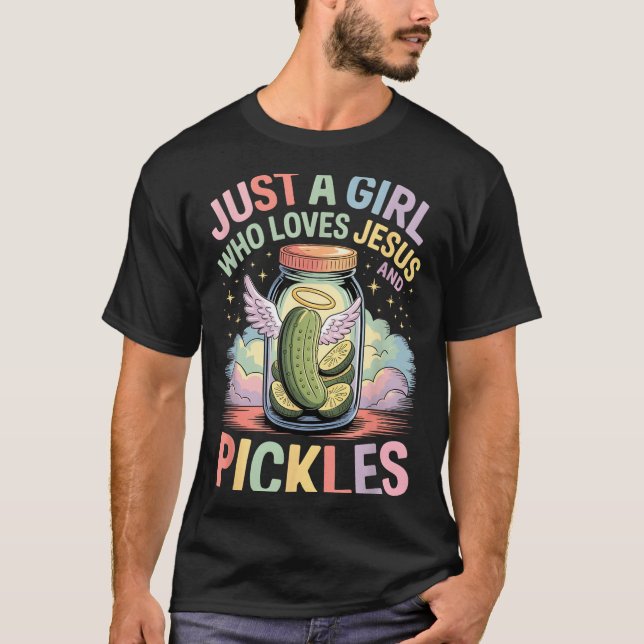 T-shirt Just A Girl Who Loves Jesus And Ckles Funny Design (Devant)