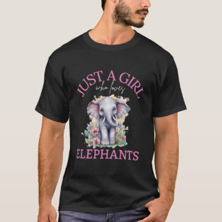 T-shirt Just A Who Loves Elephants